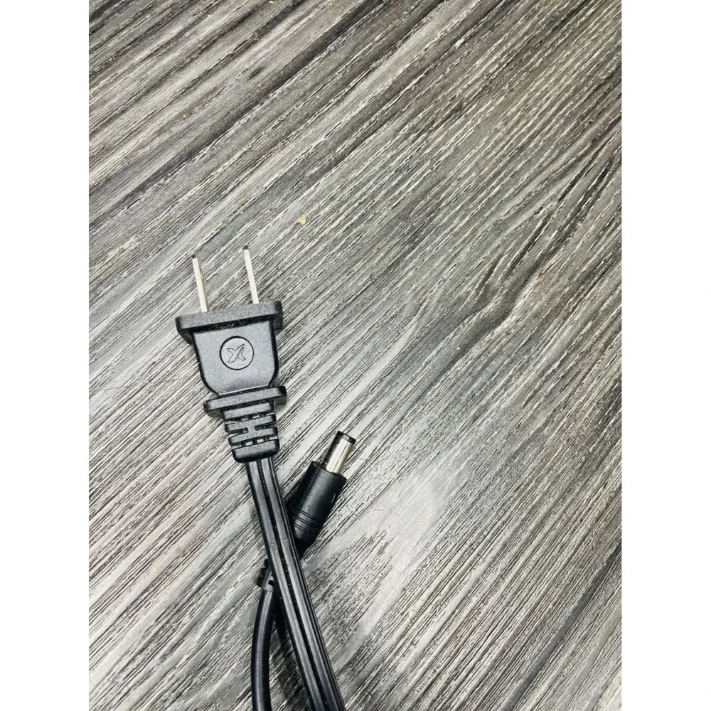 Dajing AC DC Power Adapter Supply Cord Black Barrel Connector 2-Prong Plug